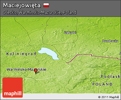 Physical Panoramic Map of Maciejowięta