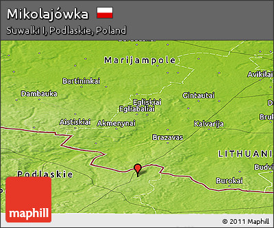 Physical Panoramic Map of Mikolajówka