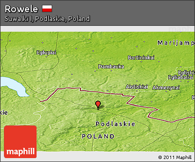 Physical Panoramic Map of Rowele