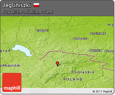 Physical Panoramic Map of Jegliniszki