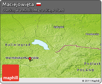Physical Panoramic Map of Maciejowięta