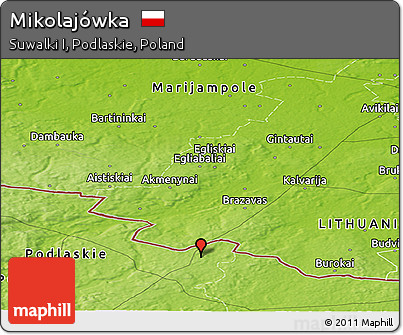 Physical Panoramic Map of Mikolajówka