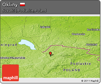 Physical Panoramic Map of Okliny