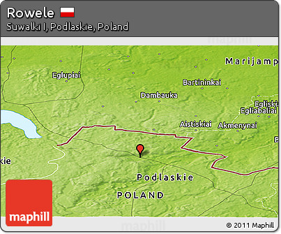 Physical Panoramic Map of Rowele
