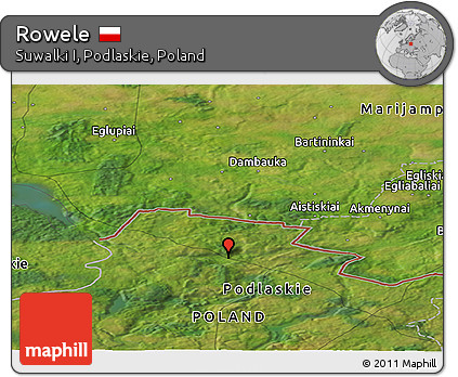 Satellite Panoramic Map of Rowele