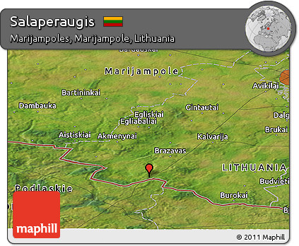 Satellite Panoramic Map of Salaperaugis