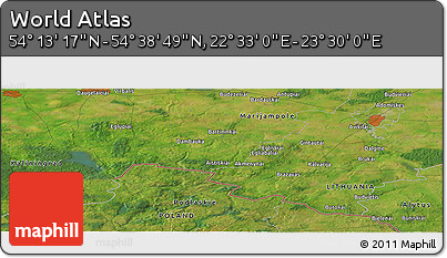Satellite Panoramic Map of the Area around 54° 26' 3" N, 23° 1' 29" E