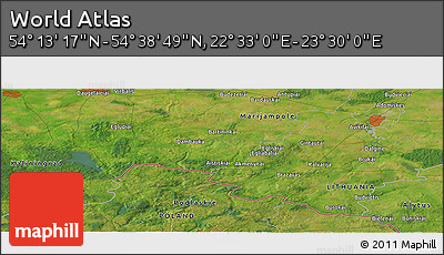 Satellite Panoramic Map of the Area around 54° 26' 3" N, 23° 1' 29" E