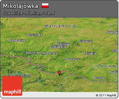 Satellite Panoramic Map of Mikolajówka