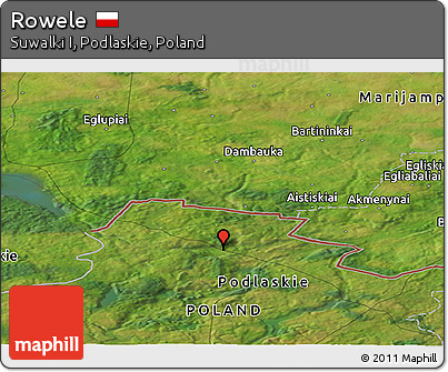 Satellite Panoramic Map of Rowele