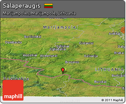 Satellite Panoramic Map of Salaperaugis