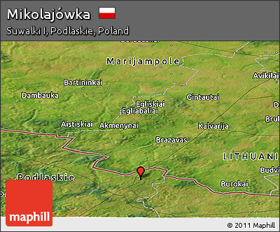 Satellite Panoramic Map of Mikolajówka