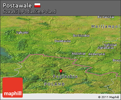 Satellite Panoramic Map of Postawale