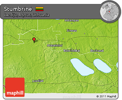 Physical 3D Map of Stumbrinė