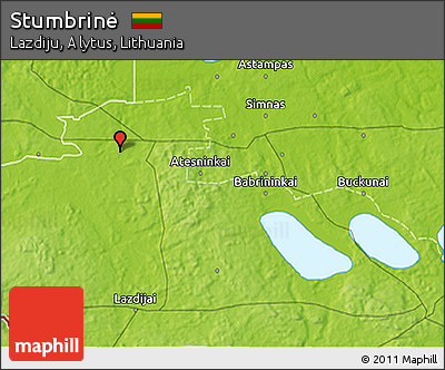 Physical 3D Map of Stumbrinė