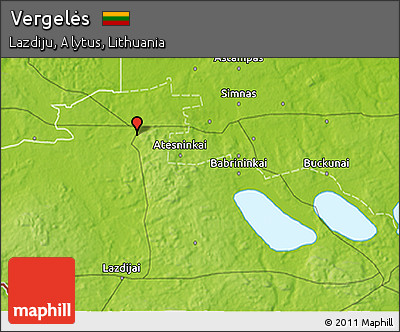 Physical 3D Map of Vergelės
