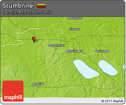 Physical 3D Map of Stumbrinė
