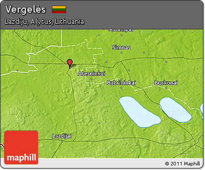 Physical 3D Map of Vergelės