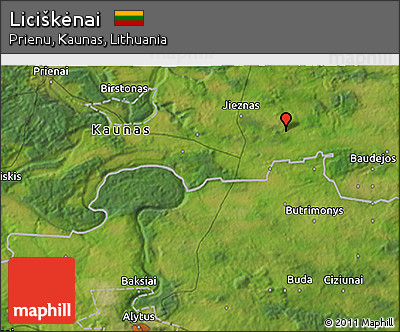 Satellite 3D Map of Liciškėnai