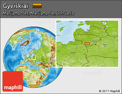 Physical Location Map of Gyviškiai