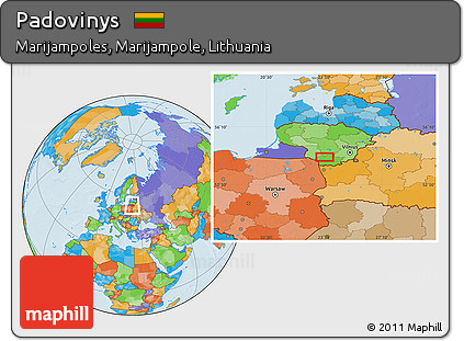 Political Location Map of Padovinys