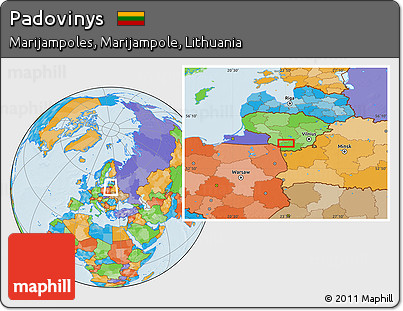 Political Location Map of Padovinys