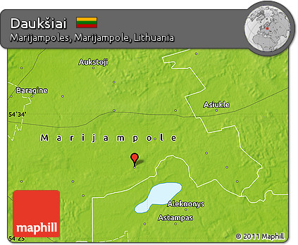 Physical Map of Daukšiai