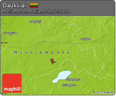 Physical Map of Daukšiai