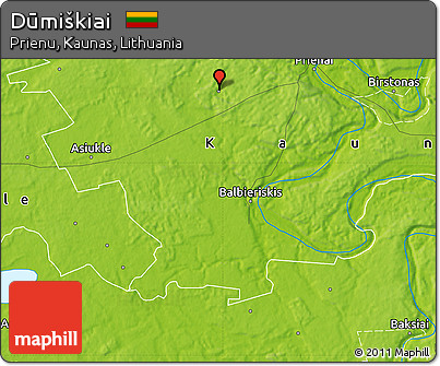 Physical Map of Dūmiškiai