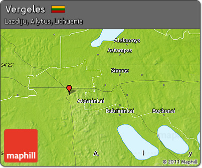 Physical Map of Vergelės