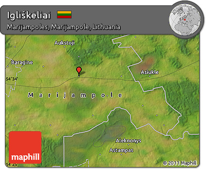 Satellite Map of Igliškėliai