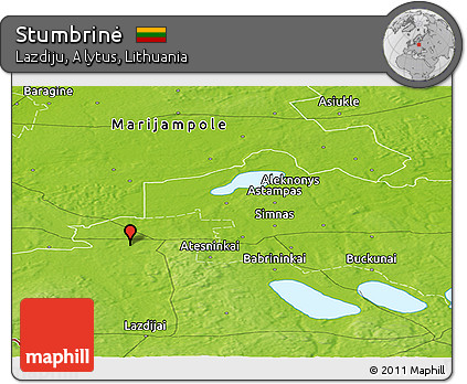 Physical Panoramic Map of Stumbrinė