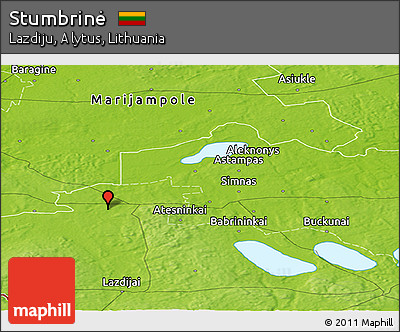 Physical Panoramic Map of Stumbrinė