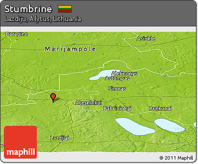 Physical Panoramic Map of Stumbrinė