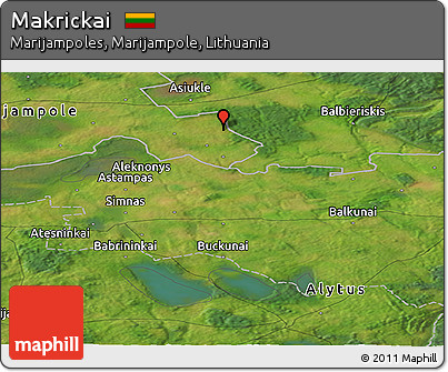 Satellite Panoramic Map of Makrickai