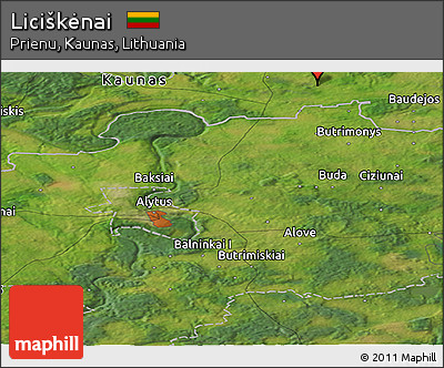 Satellite Panoramic Map of Liciškėnai