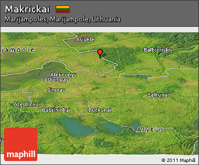 Satellite Panoramic Map of Makrickai