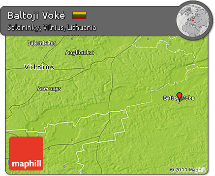 Physical 3D Map of Baltoji Vokė