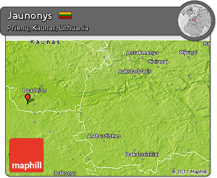 Physical 3D Map of Jaunonys