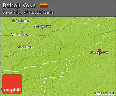 Physical 3D Map of Baltoji Vokė