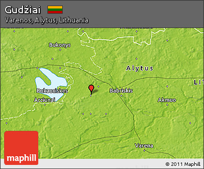 Physical 3D Map of Gudžiai