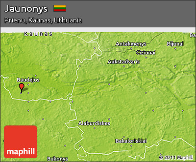 Physical 3D Map of Jaunonys