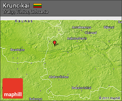 Physical 3D Map of Kruncikai