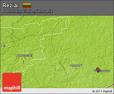 Physical 3D Map of Rėžiai