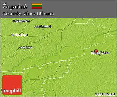 Physical 3D Map of Žagarinė