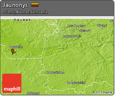 Physical 3D Map of Jaunonys