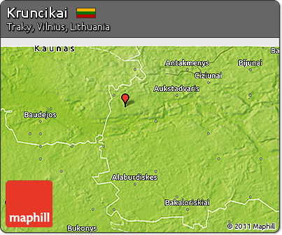 Physical 3D Map of Kruncikai