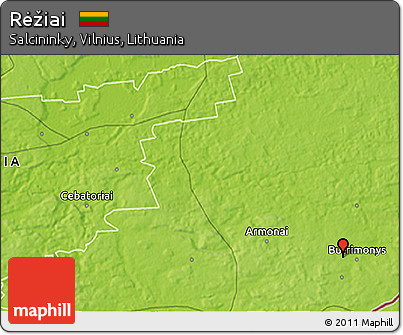 Physical 3D Map of Rėžiai