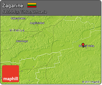 Physical 3D Map of Žagarinė