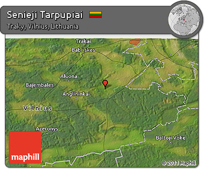Satellite 3D Map of Senieji Tarpupiai